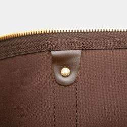 Pre Owned Louis Vuitton Brown Damier Ebene Keepall Bandouliere 55