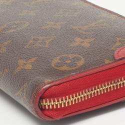 Pre Owned Louis Vuitton Retiro Zippy Cherry Monogram Canvas Wallet