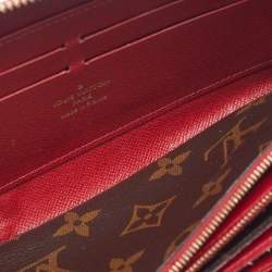 Pre Owned Louis Vuitton Retiro Zippy Cherry Monogram Canvas Wallet