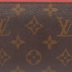 Pre Owned Louis Vuitton Retiro Zippy Cherry Monogram Canvas Wallet