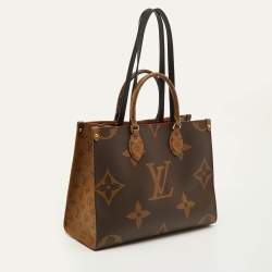 Pre Owned Louis Vuitton Onthego MM Reverse Giant Monogram Canvas Bag