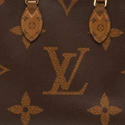 Pre Owned Louis Vuitton Onthego MM Reverse Giant Monogram Canvas Bag