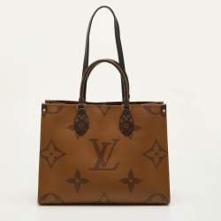 Pre Owned Louis Vuitton Onthego MM Reverse Giant Monogram Canvas Bag