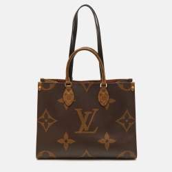 Pre Owned Louis Vuitton Onthego MM Reverse Giant Monogram Canvas Bag