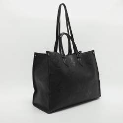 Pre Owned Louis Vuitton Onthego GM Black Monogram Empreinte Leather Bag