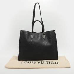 Pre Owned Louis Vuitton Onthego GM Black Monogram Empreinte Leather Bag