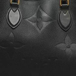 Pre Owned Louis Vuitton Onthego GM Black Monogram Empreinte Leather Bag