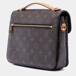 Pre Owned Louis Vuitton Brown Monogram Pochette Metis
