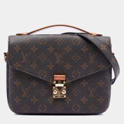 Pre Owned Louis Vuitton Brown Monogram Pochette Metis