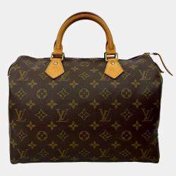 Pre Owned Louis Vuitton Brown Monogram Speedy 25