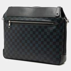 Pre Owned Louis Vuitton Blue Damier Cobalt Greenwich Messenger
