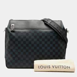 Pre Owned Louis Vuitton Blue Damier Cobalt Greenwich Messenger