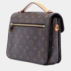 Pre Owned Louis Vuitton Brown Monogram Pochette Metis