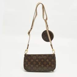 Pre Owned Louis Vuitton Multi-Pochette Accessories Rose Ballerine Monogram Canvas Bag