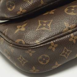 Pre Owned Louis Vuitton Multi-Pochette Accessories Rose Ballerine Monogram Canvas Bag