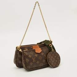 Pre Owned Louis Vuitton Multi-Pochette Accessories Khaki Monogram Canvas Bag