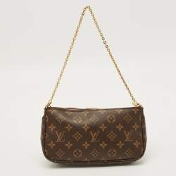 Pre Owned Louis Vuitton Multi-Pochette Accessories Khaki Monogram Canvas Bag