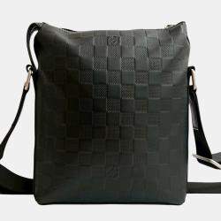 Pre Owned Louis Vuitton Black Damier Infini Discovery Messenger BB