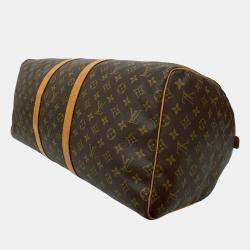 Pre Owned Louis Vuitton Brown Monogram Keepall 55