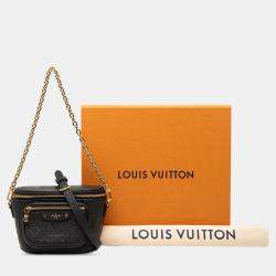 Pre Owned Louis Vuitton Black Monogram Empreinte Mini Bumbag
