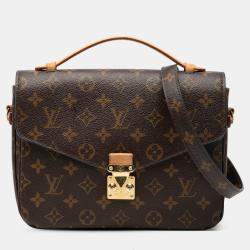 Pre Owned Louis Vuitton Brown Monogram Pochette Metis