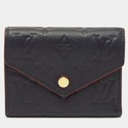 مملوكة مسبقًا محفظة لوي فيتون فيكتورين جلد أمبرين أسود مونوغرامي