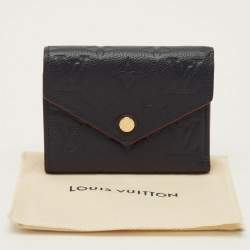 Pre Owned Louis Vuitton Victorine Marine/Rouge Monogram Empreinte Leather Trifold Wallet