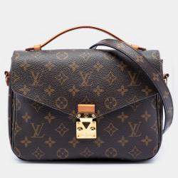 Pre Owned Louis Vuitton Brown Monogram Pochette Metis