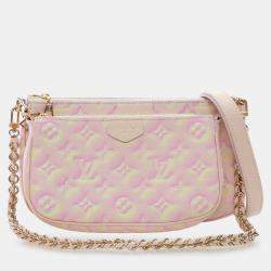 Pre Owned Louis Vuitton Pink Monogram Empreinte Summer Stardust Multi Pochette Accessoires