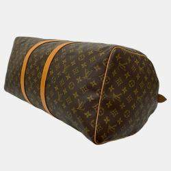 Pre Owned Louis Vuitton Brown Monogram Keepall 55