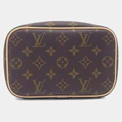 Pre Owned حقيبة نايس ميني قماش معالج بني لويس فويتون