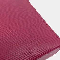 Pre Owned Louis Vuitton Pink Leather Epi Pochette Toilette