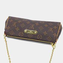Pre Owned Louis Vuitton Brown Canvas Pochette Eva