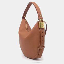 Pre Owned حذاء لوى فيتون كالف بنى كوكي متوسط منخفض بدون كعب