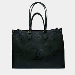 Pre Owned Louis Vuitton Black Monogram Empreinte Onthego GM