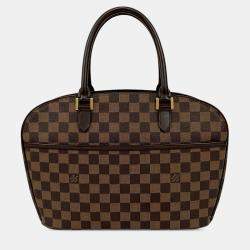 Pre Owned Louis Vuitton Brown Damier Ebene Sarria Horizontal