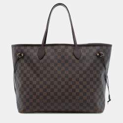 Pre Owned Louis Vuitton Brown Damier Ebene Neverfull GM