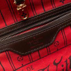 مملوكة مسبقًا حقيبة لوي فيتون نيفيرفول قماش محدد بني GM