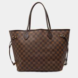 Pre Owned Louis Vuitton Brown Damier Ebene Neverfull MM