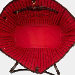 Pre Owned Louis Vuitton Brown Damier Ebene Neverfull MM