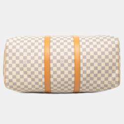 Pre Owned حقيبة لويس فيتون كييبال داميير أزور أبيض 50