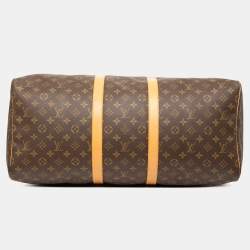 Pre Owned Louis Vuitton Brown Monogram Keepall 55