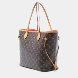 Pre Owned Louis Vuitton Brown Monogram V Neverfull MM