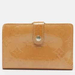 مملوكة مسبقًا Louis Vuitton Porte Monnaie Noisette Monogram Vernis Wallet