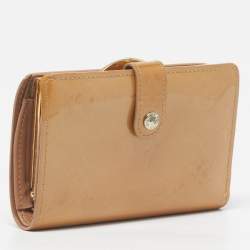 مملوكة مسبقًا Louis Vuitton Porte Monnaie Noisette Monogram Vernis Wallet