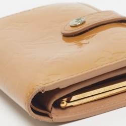 مملوكة مسبقًا Louis Vuitton Porte Monnaie Noisette Monogram Vernis Wallet