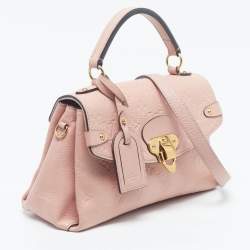 Pre Owned Louis Vuitton Georges BB Pink Monogram Empreinte Leather Bag