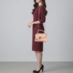 Pre Owned Louis Vuitton Georges BB Pink Monogram Empreinte Leather Bag