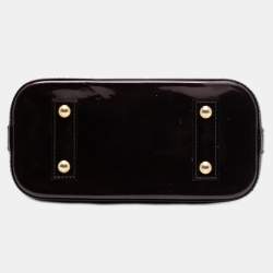 Pre Owned Louis Vuitton Purple Monogram Vernis Alma BB