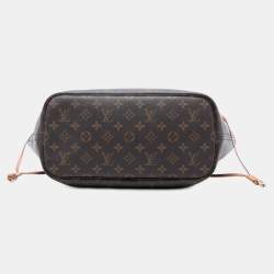 Pre Owned Louis Vuitton Brown Monogram Neverfull MM